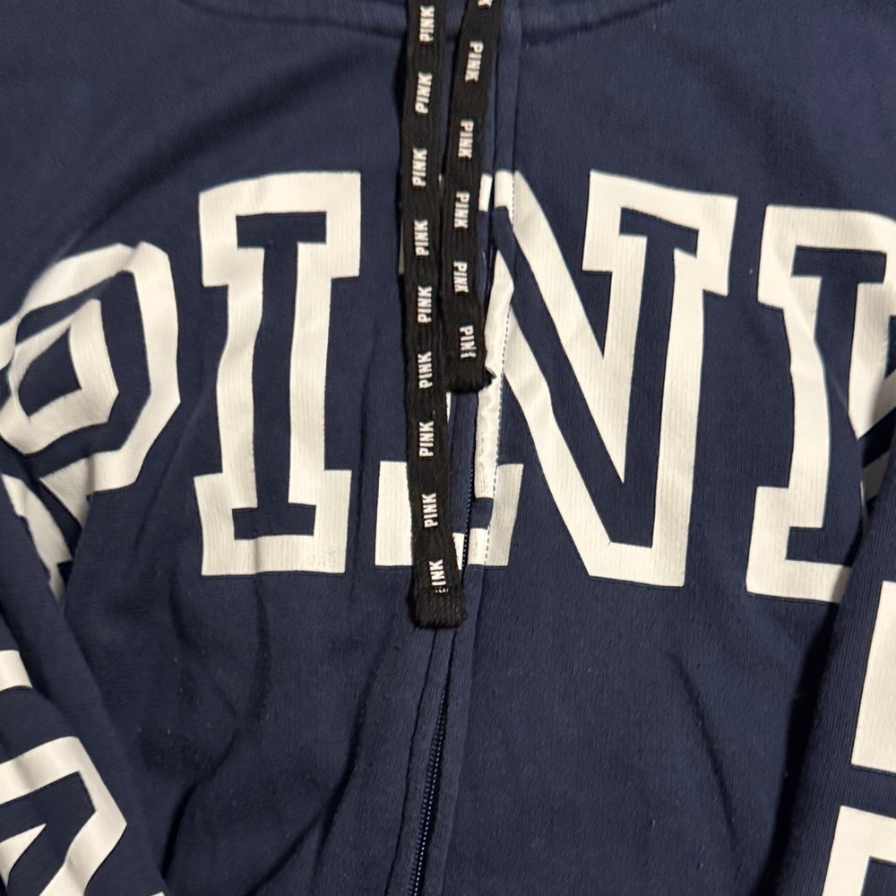 PINK Victoria's Secret Kids Blue Hoodie Jacket - Picture 9 of 9